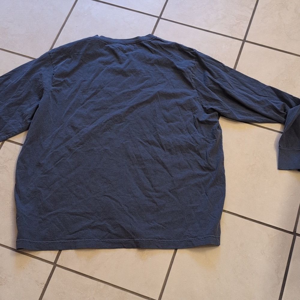Lot Of 2 New American Giant Men's Vintage Crew Long Sleeve Tee Blue / White 2xl — image 3 of 8